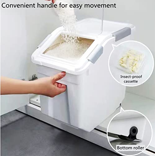 25lb Airtight Flour Storage Container, Gray - color: Gray 2 Count