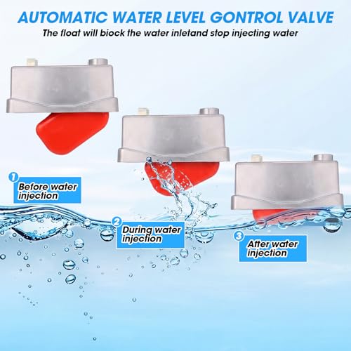 Threlaco 2 Pack Float Valve Automatic Water Level Control for Tank,Aluminum | Auto-fill Trough Float for Livestock Cattle Goat Horse, Stock Tank Pond Reservoir Aquarium, Threaded Connection Waterer