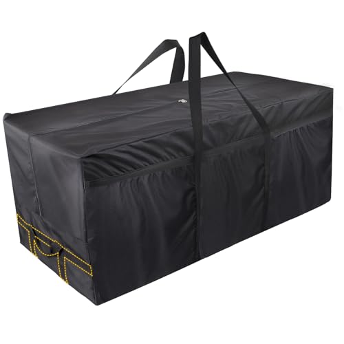 Aulock 140 Gallon Extra Large Outdoor Storage Bag for Pools | 600D Oxford Heavy-duty Patio Cushion Storage, Pool Cover Accessories Storage, with 4 Carrying Handles, 56''x24''x24''