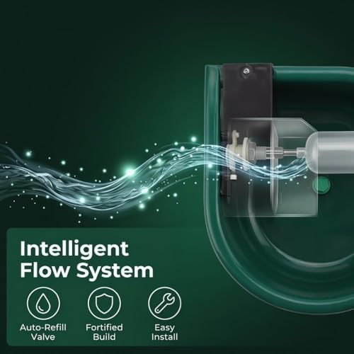 Automatic Livestock Drinking Bowl, Thickened Plastic Water Trough, 4000cc Green Waterer for Cattle, Sheep, Goats, Horses
