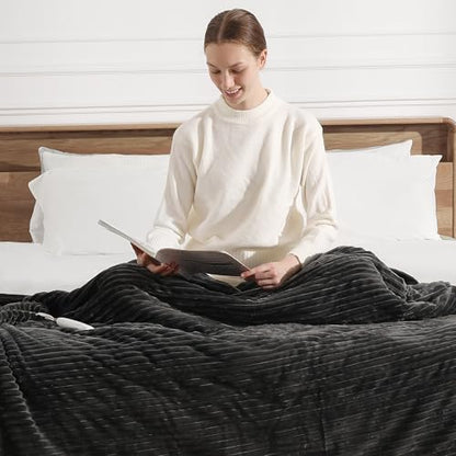 Electric Blanket Twin Size Heated Blanket Twin for Adult 62X84in Ultra Warm - color: Charcoal, size: Twin(62"x84")