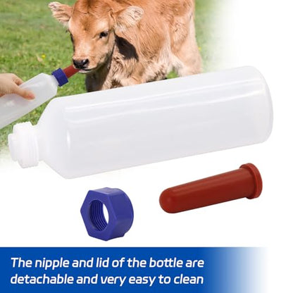 2 Pack Calf Nursing Bottle 500ml, Livestock Feeding Bottle for Orphaned - size: 500ml