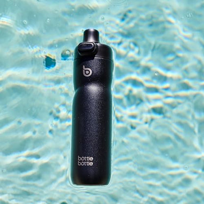 BOTTLE BOTTLE Insulated Water Bottle with Handle 24 oz black - color: black