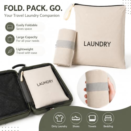 23.6" x17.3" Dirty Clothes Bag for Traveling and Camping