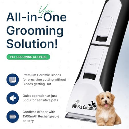 My Pet Command Professional Dog Cordless Clippers for Grooming