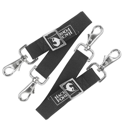 2pcs Horse Blanket Belly Straps Replacement, Elastic Belly Straps | Horse Blanket Sheet Stretchy Straps, Elastic Belly Straps w/ Double Swivel Snaps, Adjustable Length from 14 to 22 Inch Black - size: Belly Straps