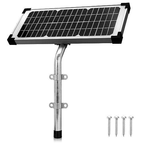 10 Watt Solar Panel Kit Replace FM123 for Mighty Mule FM200 FM350 FM500 FM502 MM360 MM260 MM262 MM560 MM562 EZGO-Solar Diamond Series Automatic Gate Openers Electrical Fence