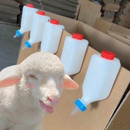 Lamb Feeding Bottle Clear Scale Milk Feeder Drinking Nipple