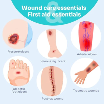 Conkote Super Absorbent Wound Dressing 4"x4" Non-Adhesive Pads, 10 Pack - size: 4" x 4" (10 Dressings)