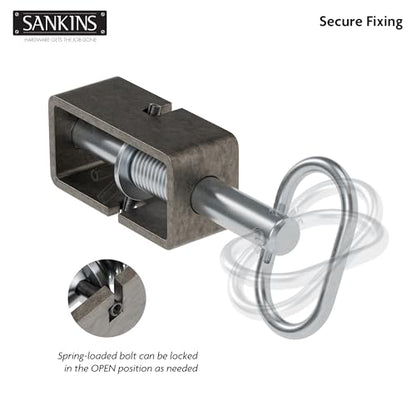 5-1/8'' Trailer Gate Latch, Weld-On Spring Latch Lock, Heavy-Duty Trailer Latch with Plain Tube, Spring Loaded Latch for Utility Trailer Gate, Pack of 2 - size: 5inch