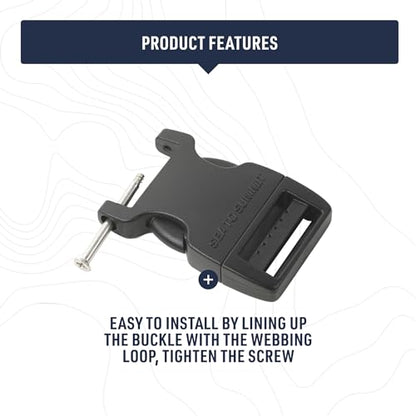 Sea to Summit Field Repair Buckle, Side Release 1 Pin, 3pk, 20mm / 3/4in - style: 20mm / 3/4in