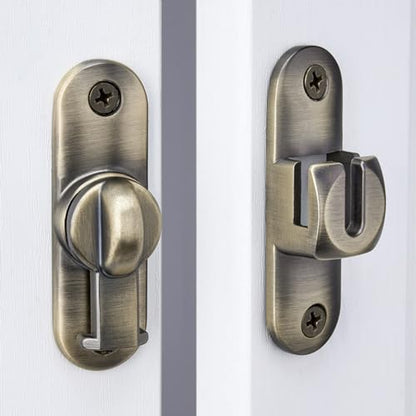 Bronze 90/180 Degree Barn Door Latches,Flip Gate Lock - color: Bronze