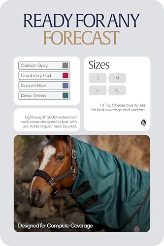 Equinavia Arktis Turnout Neck Cover No Fill | 1200 Denier - Deep Green - M - color: Deep Green, size: M