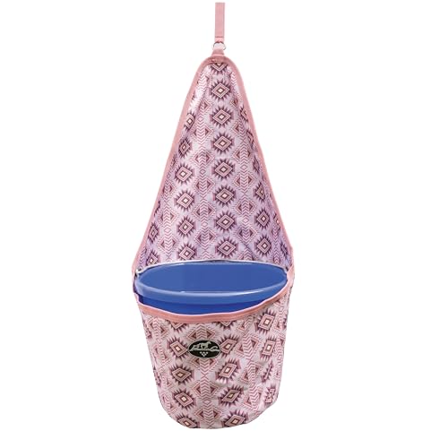 Professional's Choice Hanging Bucket Holder | Fits 5 Gallon Bucket | Hang Water Bucket on Trailer for Horses | 600D Polyester | Clay - color: Clay