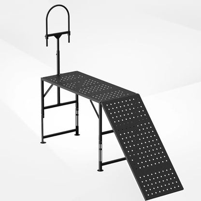 Goat Milking Stand with a Ramp, Metal Livestock Stand 45“ x 20" - size: 45" x 20" with Ramp
