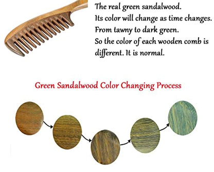 Louise Maelys Wooden Wide Tooth Hair Comb for Curly Detangling Sandalwood - color: Wooden