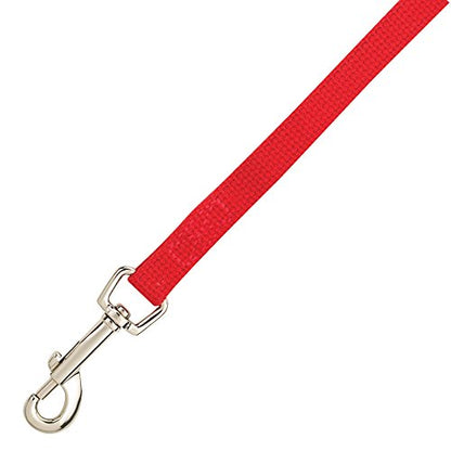 Guardian Gear Cotton Web Dog Training Lead 20'x5/8", Red - color: Red, size: 20-Feet