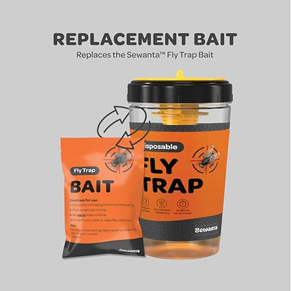 Outdoor Fly Trap Refills [Set of 4] Dissolvable Non-Toxic Bait - Fly Repellent for Outdoor Use Only - Controls Flies for Patios, Barns, Ranches Etc. - style: 4PK (Refills only)