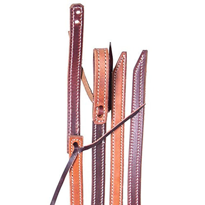 Schneiders Double S Latigo Lined Harness Leather Reins for Horses | Quality American Leather | Comfortable Latigo Lining | Double Stitched Durability | Water Tie Ends | Perfect Horse Handling Size