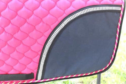 Horse English All-Purpose Contoured Quilted Cotton Saddle Pad Pink 72F04