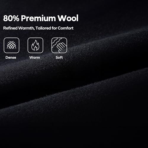 APTRO Men's Luxury Full Length Trench Coat Long Wool Overcoat Winter Windbreaker - color: Navy, size: Medium