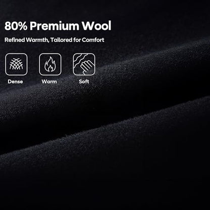 APTRO Men's Luxury Full Length Trench Coat Long Wool Overcoat Winter Windbreaker - color: Navy, size: Medium