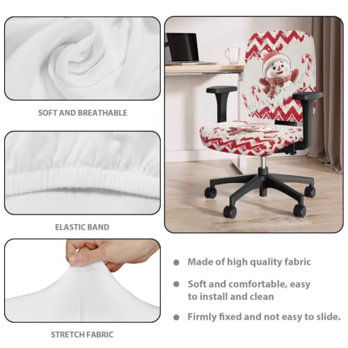 Christmas Cute Snowman Office Chair Seat Cover Chair Seat Covers - color: Christmas Cute Snowman
