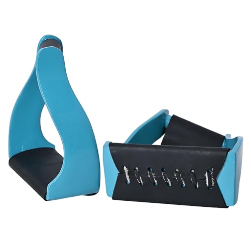 HILASON Aluminum Western Horse Stirrups 3 in Neck - color: Turquoise