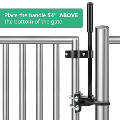 Pool Gate Latch,1-3/8" x 1-7/8 Gate Latch for Pool Gate Safety Latch | Auto Pool Gate lock in Pool Fence, Pool Lock for Gate, Chain Link Fence Gate Latch, Horizontally (1-3/8" x 1-7/8") - size: 1-3/8" x 1-7/8"