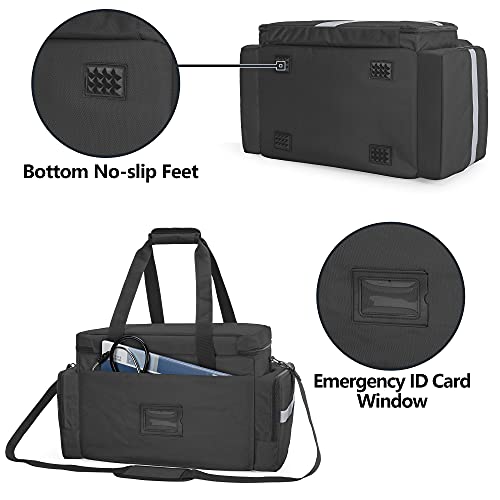 Trunab First Aid Bag Medical Bag Emergency Responder Trauma Bag - color: Black