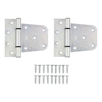 National Hardware N220-137 V287 Extra Heavy Gate Hinges in Zinc plated, 2 pack | Heavy Gauge Hot-Rolled Steel for Wood, Steel and Vinyl Gates; Left or Right Hand Mounting, 2-Pack - color: Zinc Plated