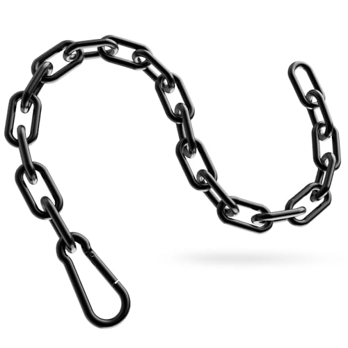 Gate Chain Lock, 23.6 Inch Chain Fence Gate Latch, Black Dia 5mm-1Pc - color: Black Dia 5mm-1Pc