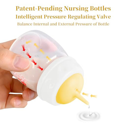 Pet Feeding Bottle,3 Pack 60ml Nursing Bottle, 3 Sizes Nipples with Ventilation Valve Resistant Tearing Perfect for Puppies, Kittens, Small Wildlife(Yellow) - color: yellow