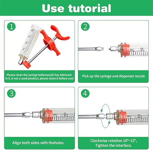 2 Pieces Goat Syringe, 20ML,Adjustable Dosage,Reusable