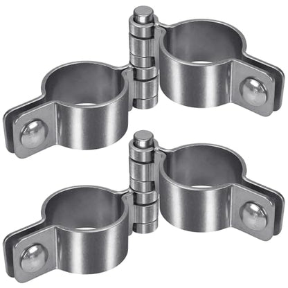 Insaga 1-3/8'' Chain Link Fence Gate Post Hinge Kit, Thick SUS304 Chain Link Fence Parts Includes Female Gate Hinge (2pcs) and Male Gate Hinges (2pcs), Heavy Duty Gate Hinges up to 500LB (2 Pairs) - color: Heavyweight, size: 1-3/8''-2Pack