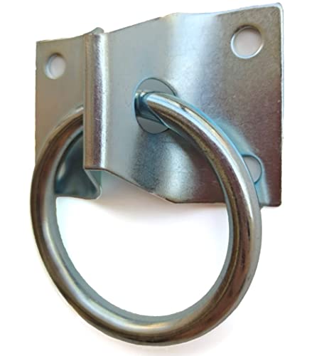Cross Tie Ring for Horses, Block Tie Ring for Horse Stall/Stable, Tie Down Horse Barn Supplies (2 Pack) - size: 2 PACK