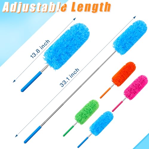 Tanlade 12 Pcs Microfiber Feather Dusters for Cleaning, Stylish Color - color: Stylish Color