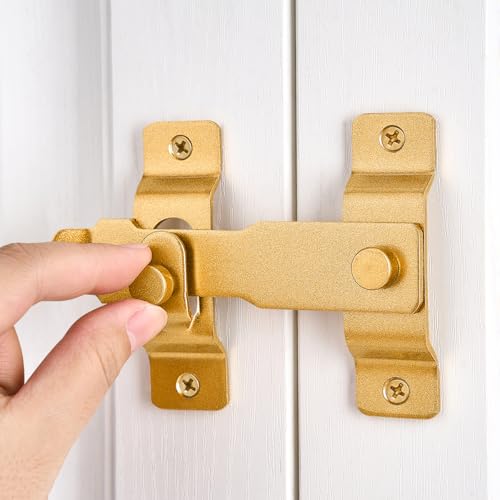Gold Stainless Steel Barn Door Latch Bi-fold Door Lock - color: Big_Gold