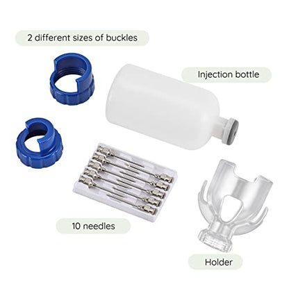 NEWTRY 5ml Livestock Syringe Adjustable Continuous Syringe with 10 Needles