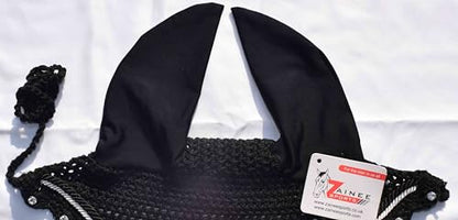 Red Glitter Saddle Pad Set Matching Ear Bonnet | Equestrian Show Gear | Horse Riding Matchy Set | Dressage or Jumping/Hunter - size: Pony