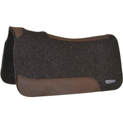 Reinsman Rancher Contour Wool Pad | Durable Thick Wool Felt Shock-Absorbing Western Horse Saddle Pad | Ranch Riding, Horse Training & Equestrian Sport