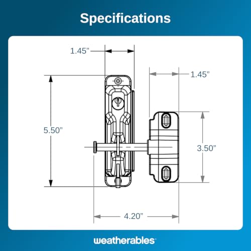 Weatherables Keystone 2-Sided Key-Lockable Gate Latch – Nylon Polymer Heavy Duty Gate Latch with Self-Latching Gate Lock – Made for Easy Installation on Metal, Wood & Vinyl Fences, Keyed Alike - style: 2-Sided Polymer