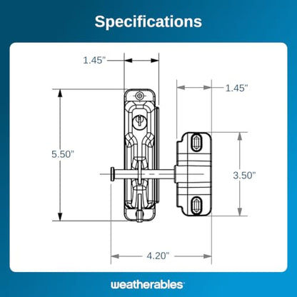 Weatherables Keystone 2-Sided Key-Lockable Gate Latch – Nylon Polymer Heavy Duty Gate Latch with Self-Latching Gate Lock – Made for Easy Installation on Metal, Wood & Vinyl Fences, Keyed Alike - style: 2-Sided Polymer