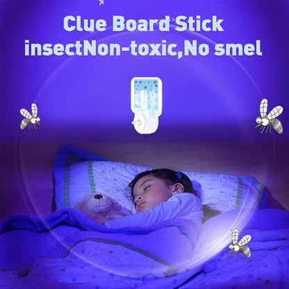 24-Pack Replacement Glue Cards for Models SH502 SH503, DT3005W DT3005W-DS3 DT23005-06, Indoor Plug-in Flying Insect, Mosquito, Moth and Fly Trap Refill Pack, Extremely Sticky, Economic Pack