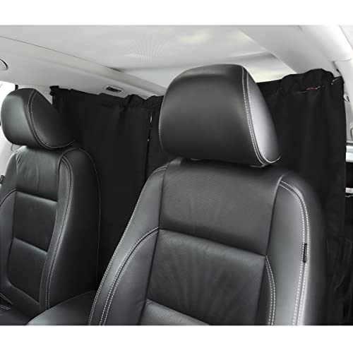 AICEL Car Partition Curtain Privacy Screen, Front Rear Seat Blackout Divider - size: 27.17 x 32.3 inches