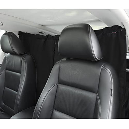 AICEL Car Partition Curtain Privacy Screen, Front Rear Seat Blackout Divider - size: 27.17 x 32.3 inches
