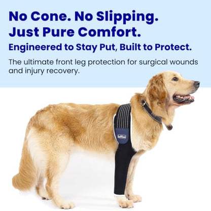 Dog Front Leg Sleeve, XLarge, Comfortable, Breathable Material, Adjustable Elastic Band, for Hot Spots, Wounds, Bandages | Prevent Licking Ensure Faster Recovery, Cone Alternative, Breathable Material, Stretchy Elastic Band, For Hot Spots, Wounds - size: