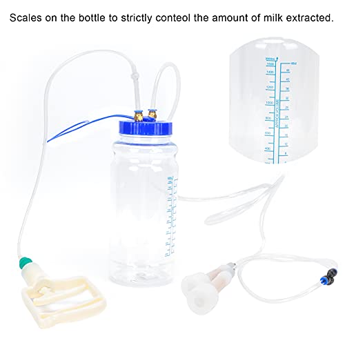 Milking Machine, Goat Milking Machine,Manual Goat Milker,Single Head Milker with Vacuum Pump,2L Sheep Milking Machine for Farm,for Homesteaders and Small Dairy Goats (Single Sided) (Double Sided) - size: Double Sided