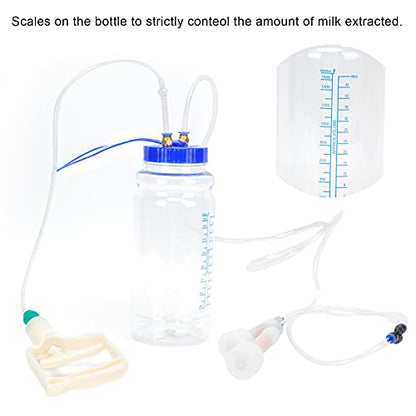 Milking Machine, Goat Milking Machine,Manual Goat Milker,Single Head Milker with Vacuum Pump,2L Sheep Milking Machine for Farm,for Homesteaders and Small Dairy Goats (Single Sided) (Double Sided) - size: Double Sided