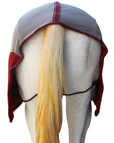 76" Horse Polar Fleece Cooler Exercise Blanket Wicks Moisture 43F09 - color: Burgundy Grey, size: 76 inches